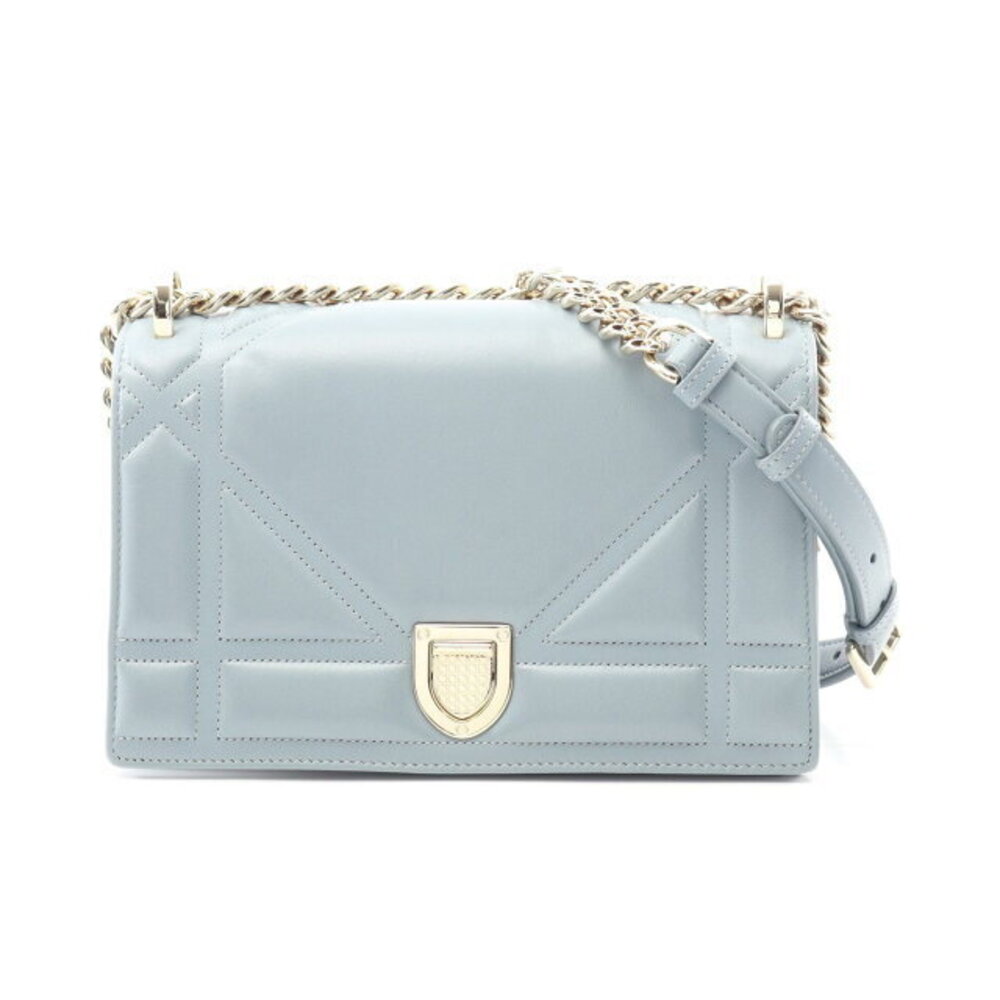 Dior DIORAMA Shoulder Bag Leather Blue